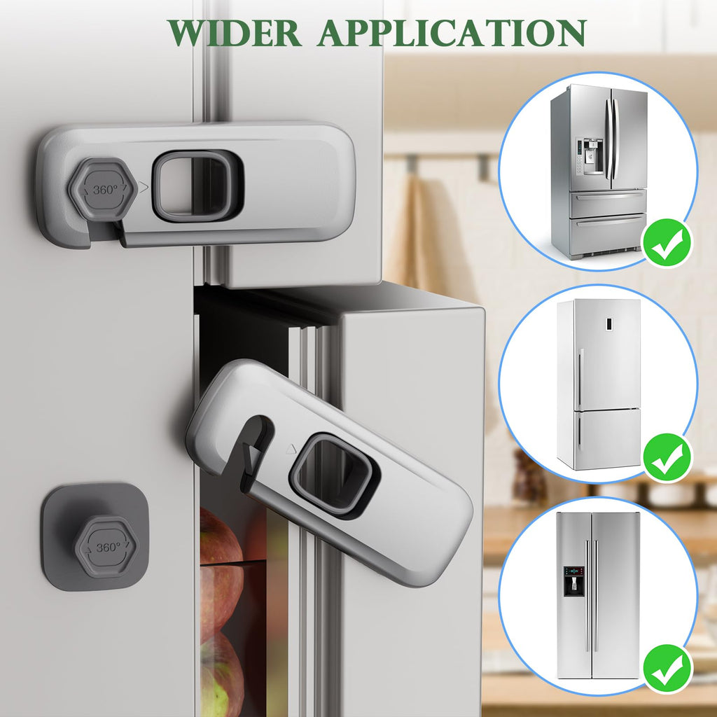 5 Pack Child Proof Refrigerator Lock, Baby Proofing Cabinet Locks, Oven Lock Child Safety, Fridge Lock, for Fridge