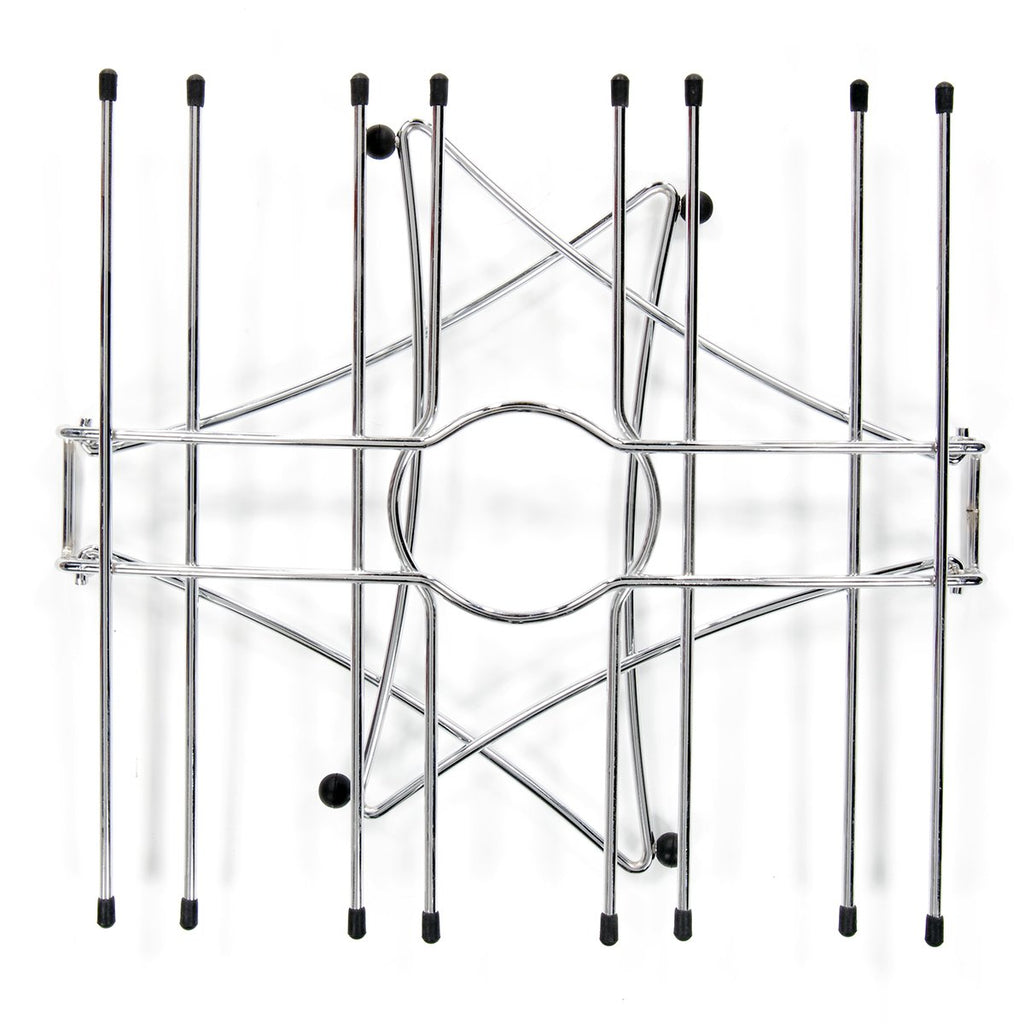 Fusion Stemware Wine Decanter Drying and Storage Rack - 16 Wine Glass Rack and Holder, Foldable