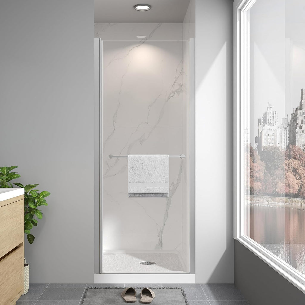 Semi Frameless Pivot Shower Door 42-48" W x 72" H