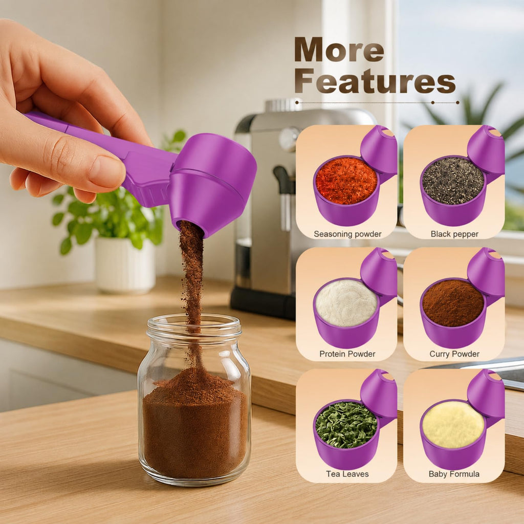 Coffee Scoop with Funnel for Ground Coffee & Protein Powder, 2 Tbsp