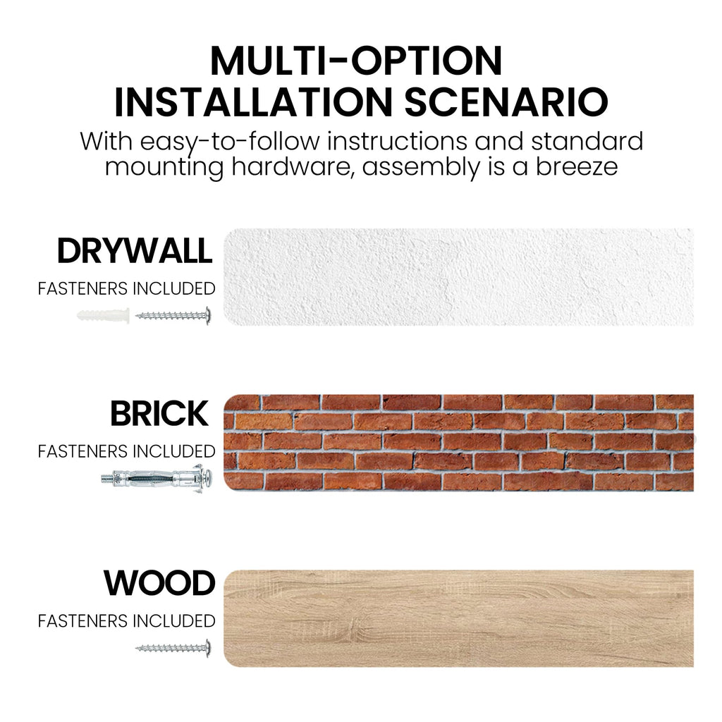 Floating Shelves for Wall, 36"x9.3" Rustic Solid Live-Edge Elm Wood Wall Shelves, Heavy-Duty Floating Shelves with