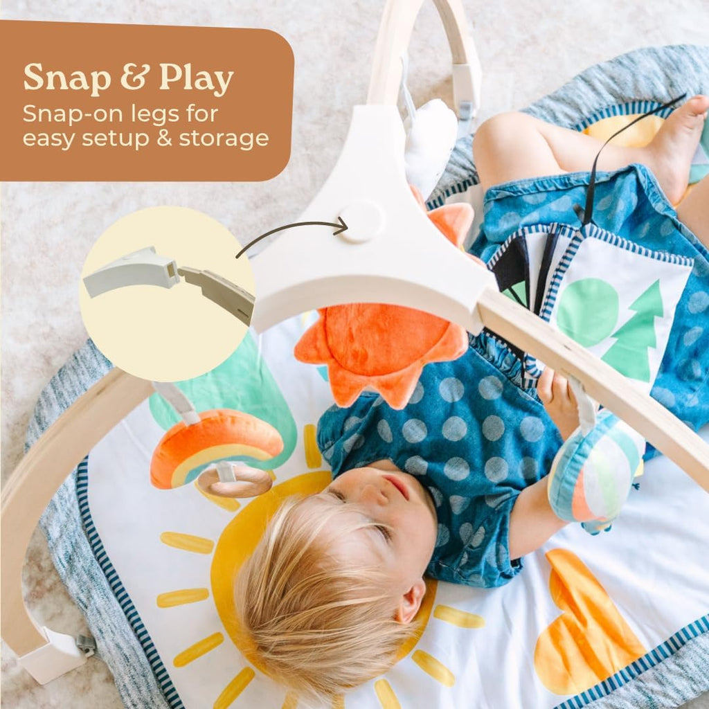 Acorn, Montessori Wooden Baby Gym with Kick & Play Musical Piano