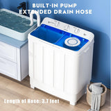 Portable Washer and Dryer Combo, 28 Lbs Twin Tub Washing Machine, 1.5 Cu.Ft Compact Clothes Dryer, Portable Washing