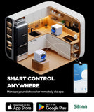 Portable Countertop Dishwasher, Smart App Control, Triple-Jet Cleaning, Built-In Dual Supply &Water Tank. Compact