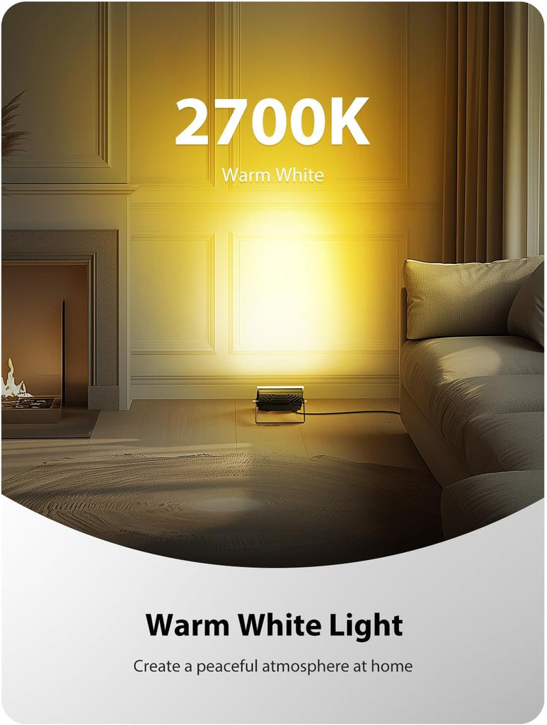 6 Pack RGB LED Flood Light Outdoor, 70W Color Changing Uplights with Remote, 2700K Warm White IP66 Stage Lighting