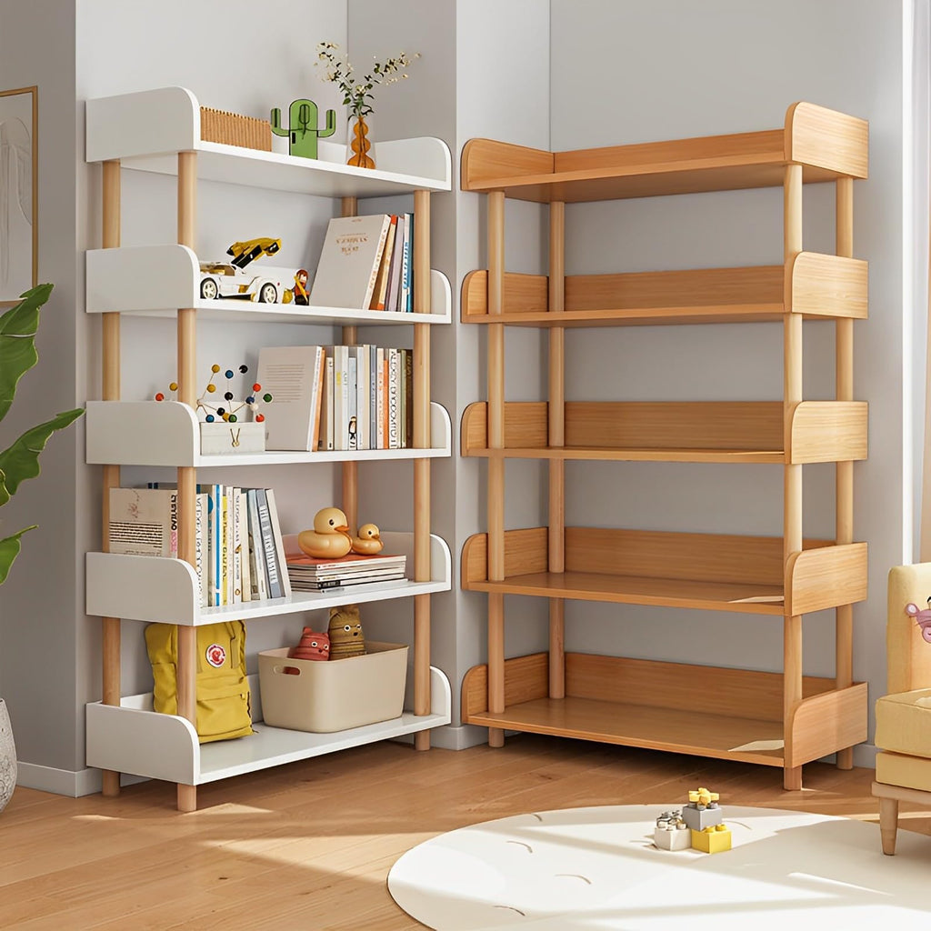 5-Tier Wooden Open Bookcase, Oak
