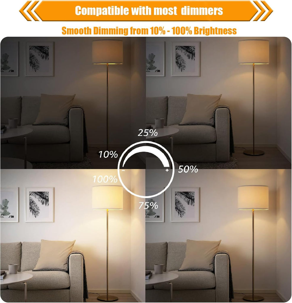 12 Pack Dimmable LED Edison Bulbs 40W Equivalent, 4W ST19, 3000K
