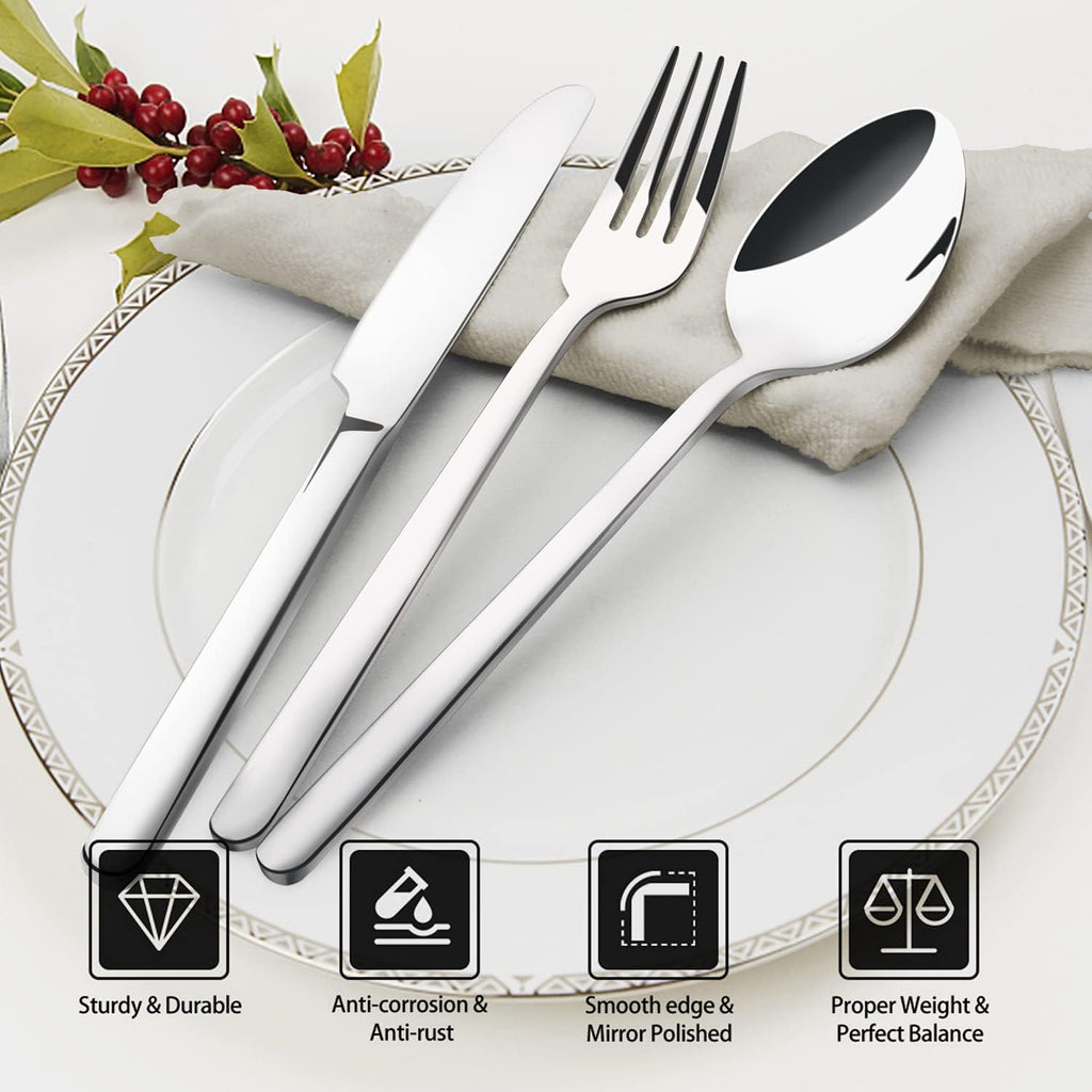 30 Pieces Silverware Set, Flatware Cutlery Set for 6