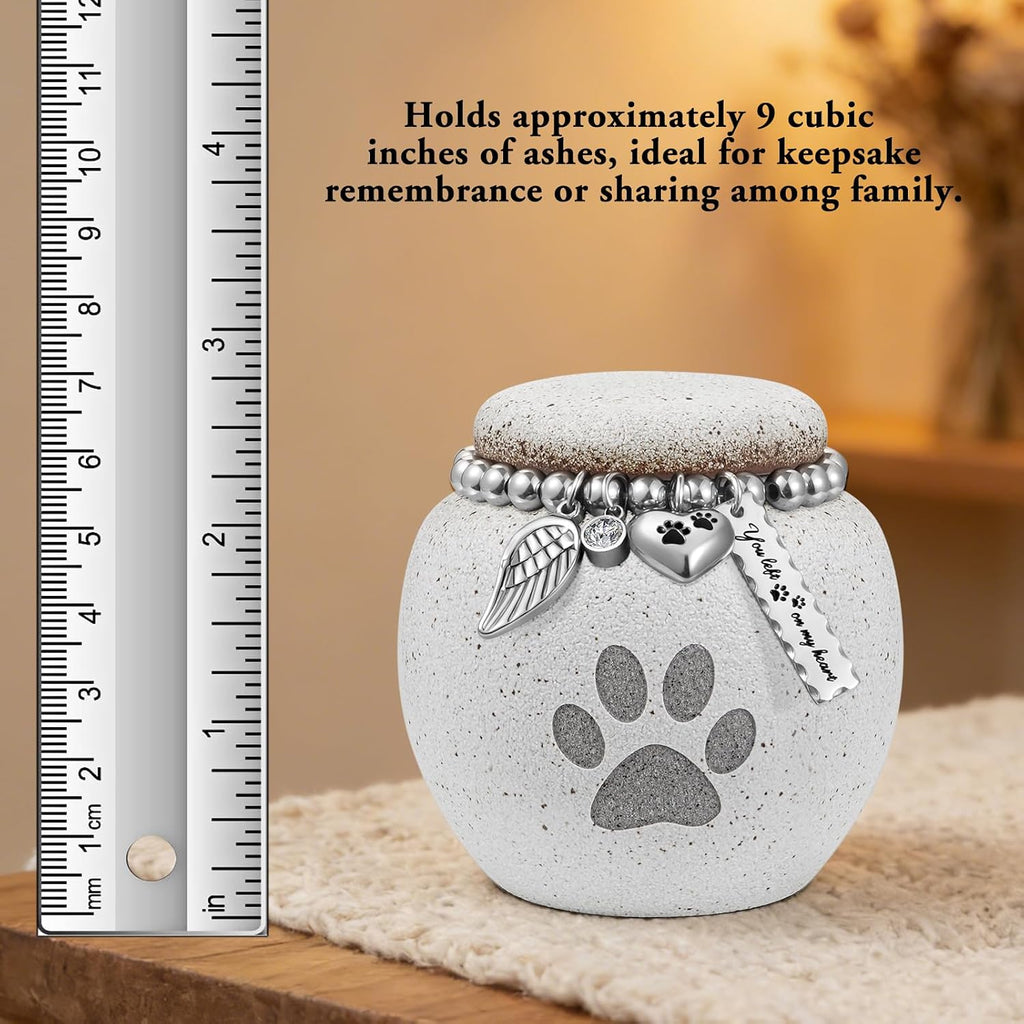 Pet Urn for Dogs Cats 2.76 Inch Small Urn for Pet Ashes Cremation Keepsake Urns Ceramic Mini Urns for Ashes Pet