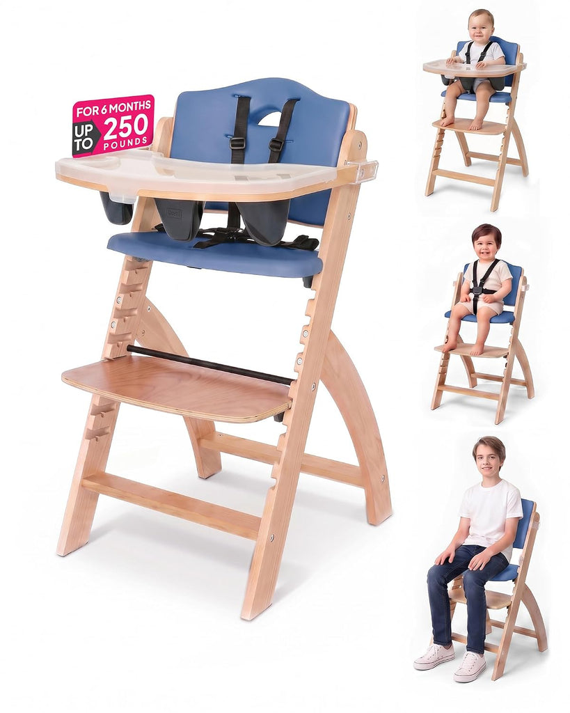 Beyond Junior Convertible Wooden High Chair with Removable Tray