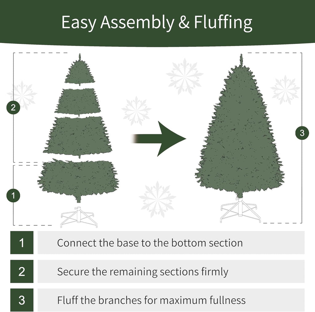 International 10ft Pre-Lit Slim Fraser Fir Artificial Christmas Tree