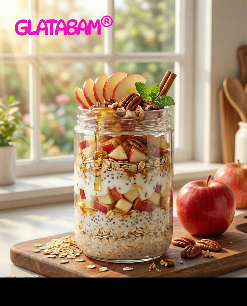 18 OZ 8Pack, Overnight Oats Jars with Lids, Glass Meal Prep Containers, Airtight Mason Jars for Breakfast, Yogurt