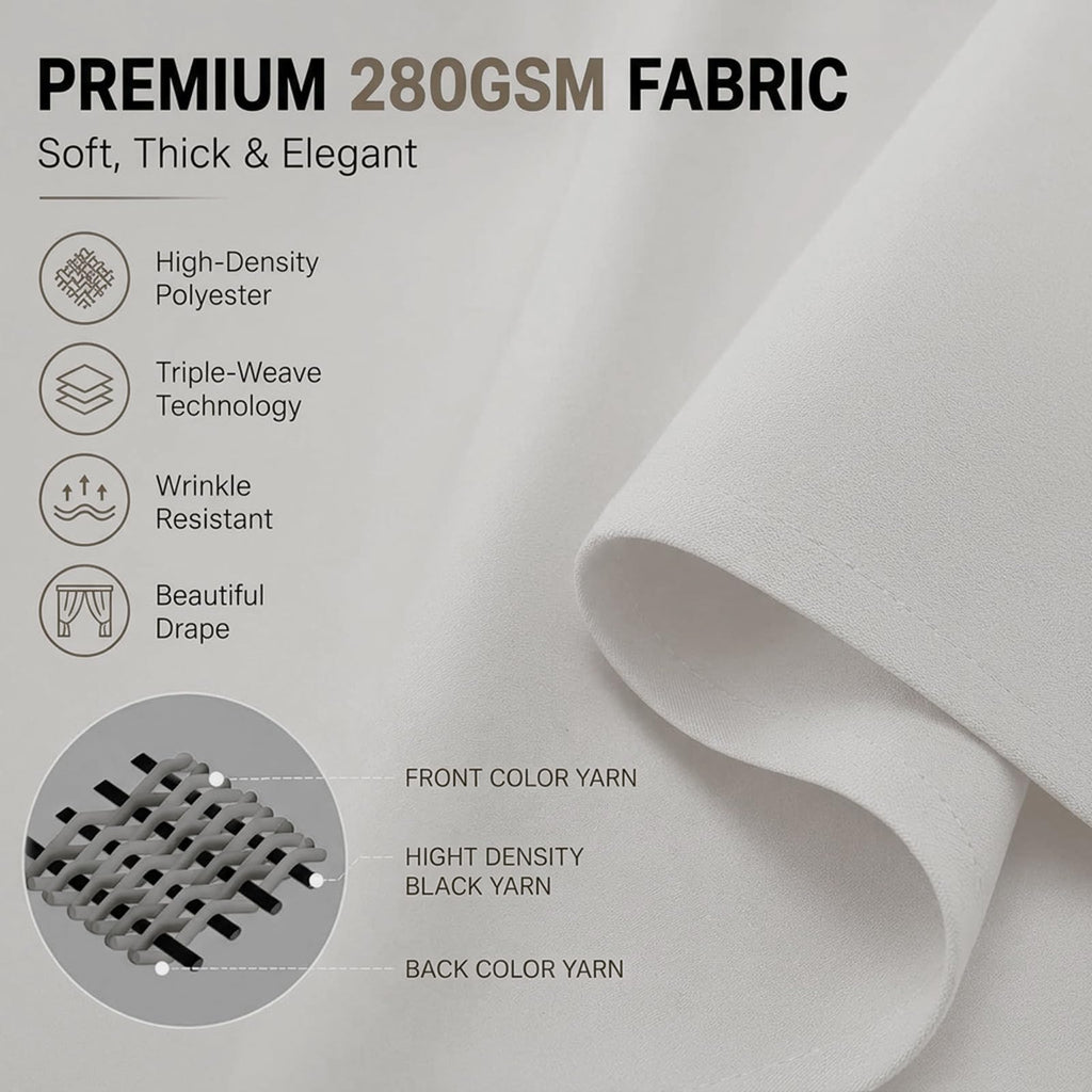 Grommet Blackout 108 Inch Long Curtains 2 Panel for Large Living Room/Patio/Sliding Door, Solid Total Darkness