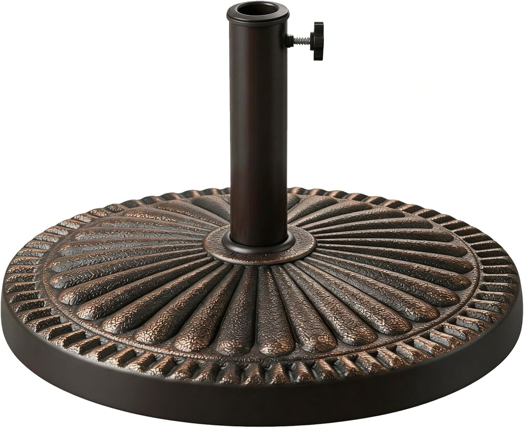 40 lb Round Heavy Duty Patio Market Table Umbrella Base Stand Weight Bronze