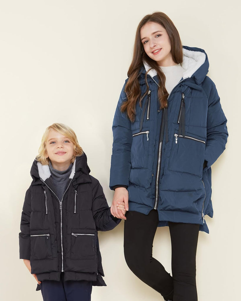 Children Hooded Down Coat Girl's Quilted Puffer Jacket Boy's Winter Jackets