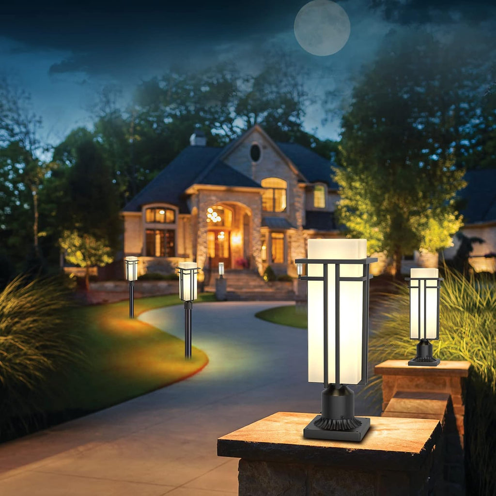 Outdoor Post Light Fixture - Aluminum Lamp Posts Outdoor Lighting