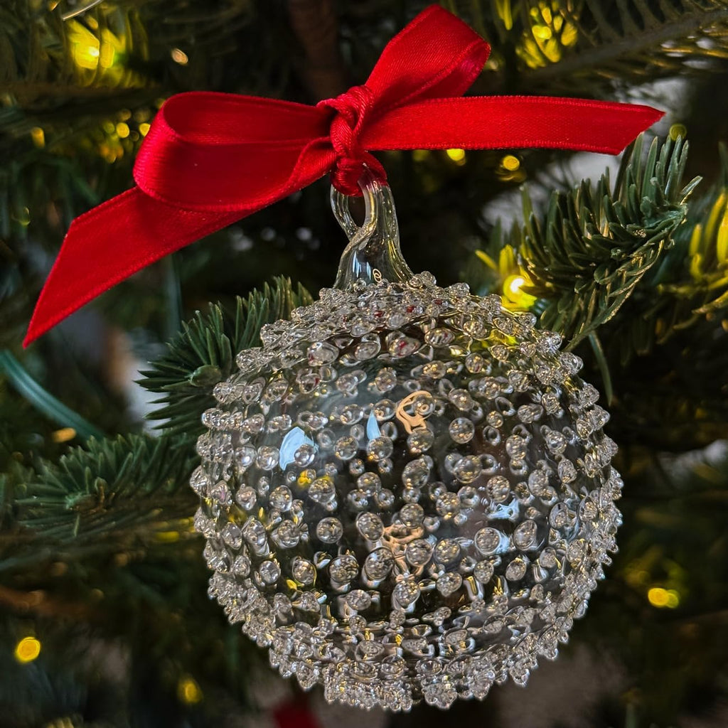 Authentic Hand-Blown Glass Christmas Ornaments Set of 4