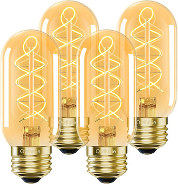 E26 LED Bulb 4W Equivalent 40 watt,Vintage Edison Bulbs,Warm White 2200K Amber E26 Edison Bulb dimmable,Tubular T14