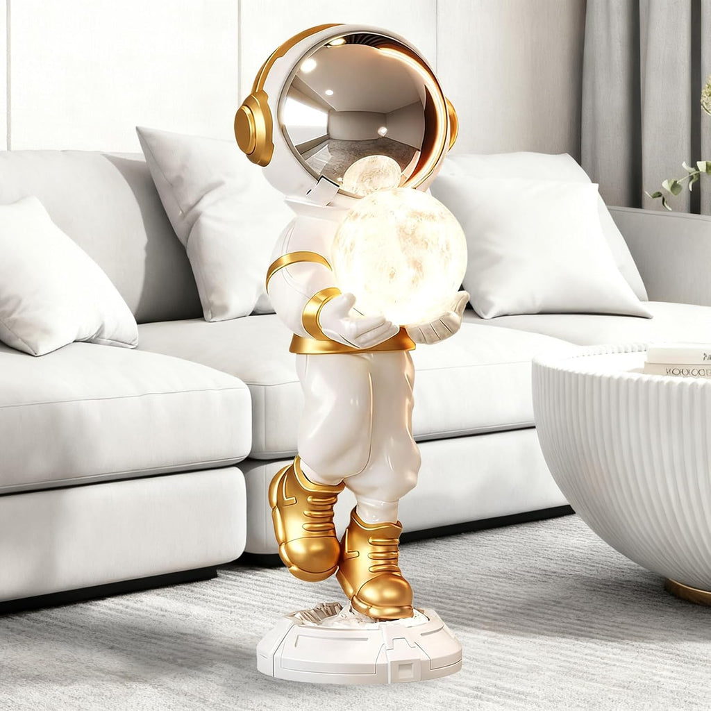 Astronaut Statue, Spaceman Sculpture, Home Decor Sculpture, Cool Metal mask Decoration, Large Spaceman Figurine