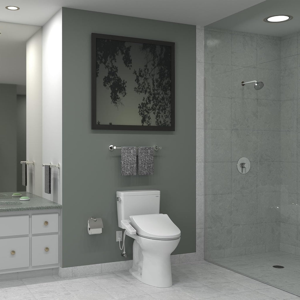 Elongated Electronic Bidet Toilet Seat with Heated Seat, Soft-Close Lid, Warm Water Wash