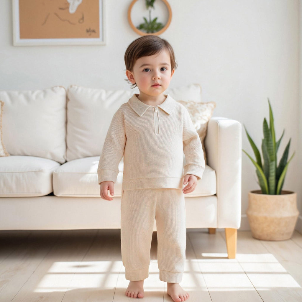Toddler Boy Clothes Fall Outfits Knit Collared Pullover Sweatshirt Pants Winter Clothing Boys 5X
