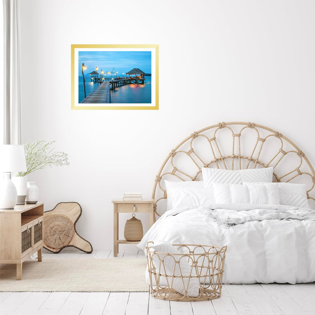 12x16 Picture Frame Set of 2 Gold With 10x14 Mat for 30 x 40cm Diamond Art Painting, Display Photo 10x14 or 12 x 16