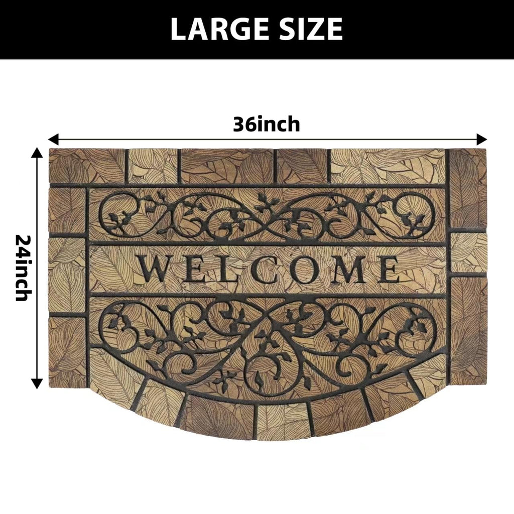 Durable Welcome Door Mats, 24"x36" Heavy-Duty Large Welcome Mat for Front Door with Non-Slip Rubber Backing, Door