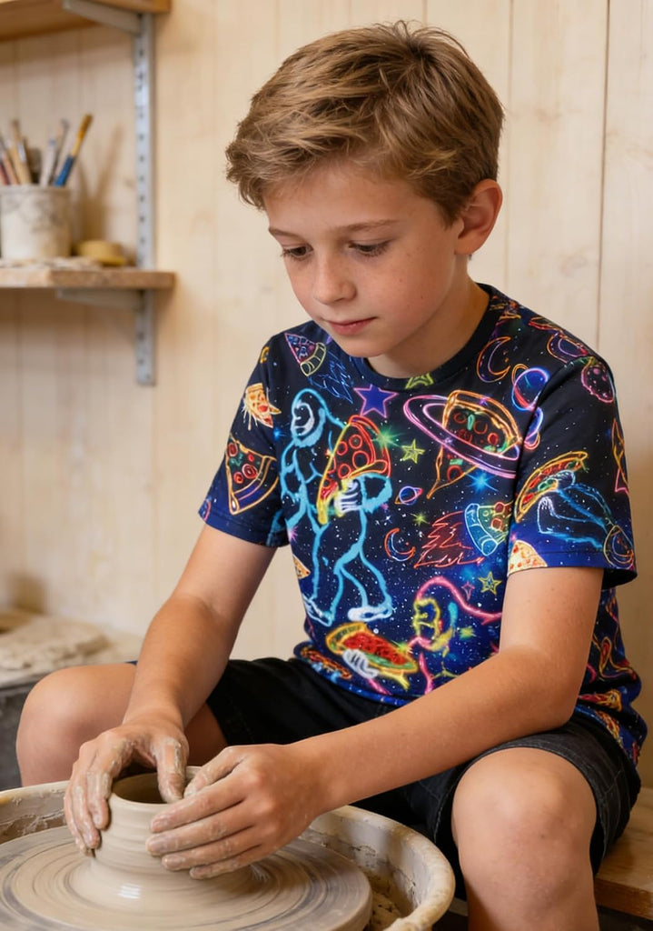 Boys T-Shirt Kids Cool Short Sleeve 3D Graphic Shirts for Boy