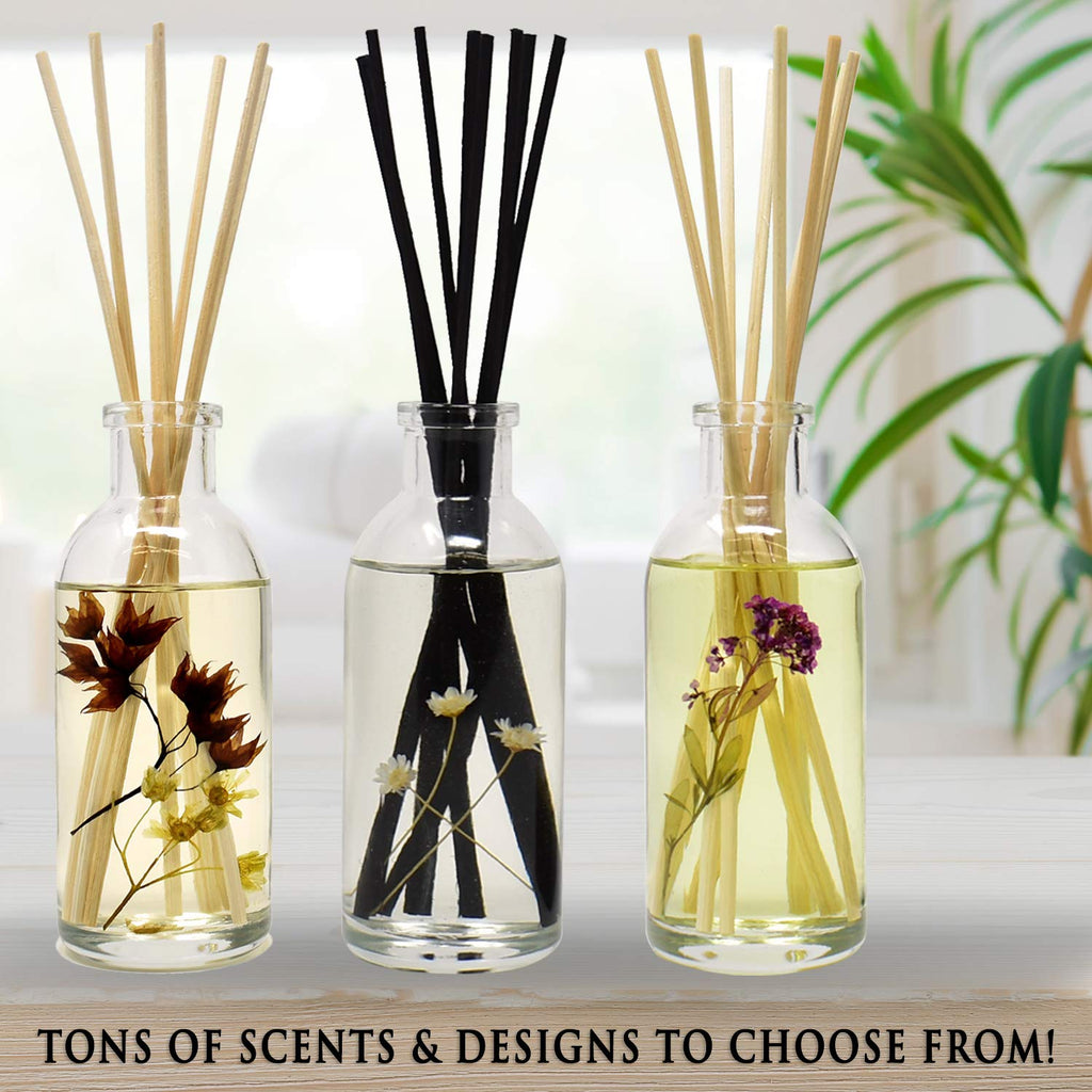 Mahogany Vanilla Woods Scented Oil Reed Diffuser Refill with Free Set of Reed Sticks. Fresh Mahogany, Smoked Vanilla