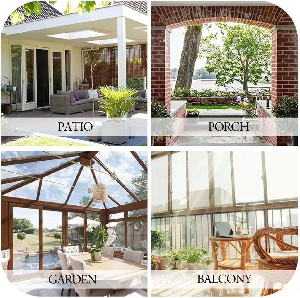 Tropical Beach Theme Waterproof Indoor/Outdoor Curtains,Ocean Palm Trees Sky Pattern,Privacy Curtains for Porch