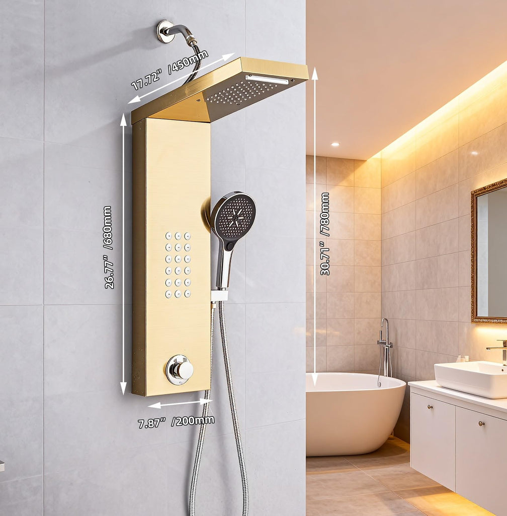Shower Panel Tower System,Rain Shower Head Rainfall