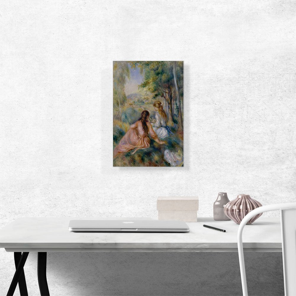 In The Meadow 1892 Canvas Art Print Stretched Framed Painting Picture Poster Giclee Wall Decor by Pierre-Auguste
