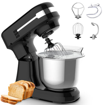 5.5QT Electric Stand Mixer,Tilt-Head Food Mixer(Black)