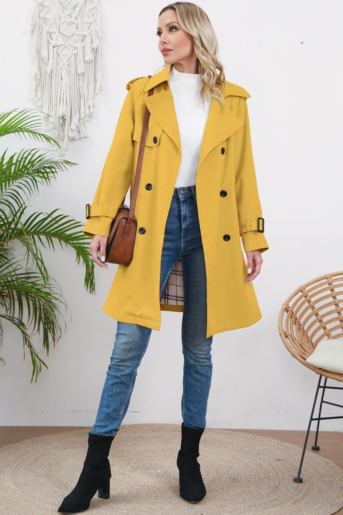 Girls Trench Coat Double Breasted Outerwear Raincoat