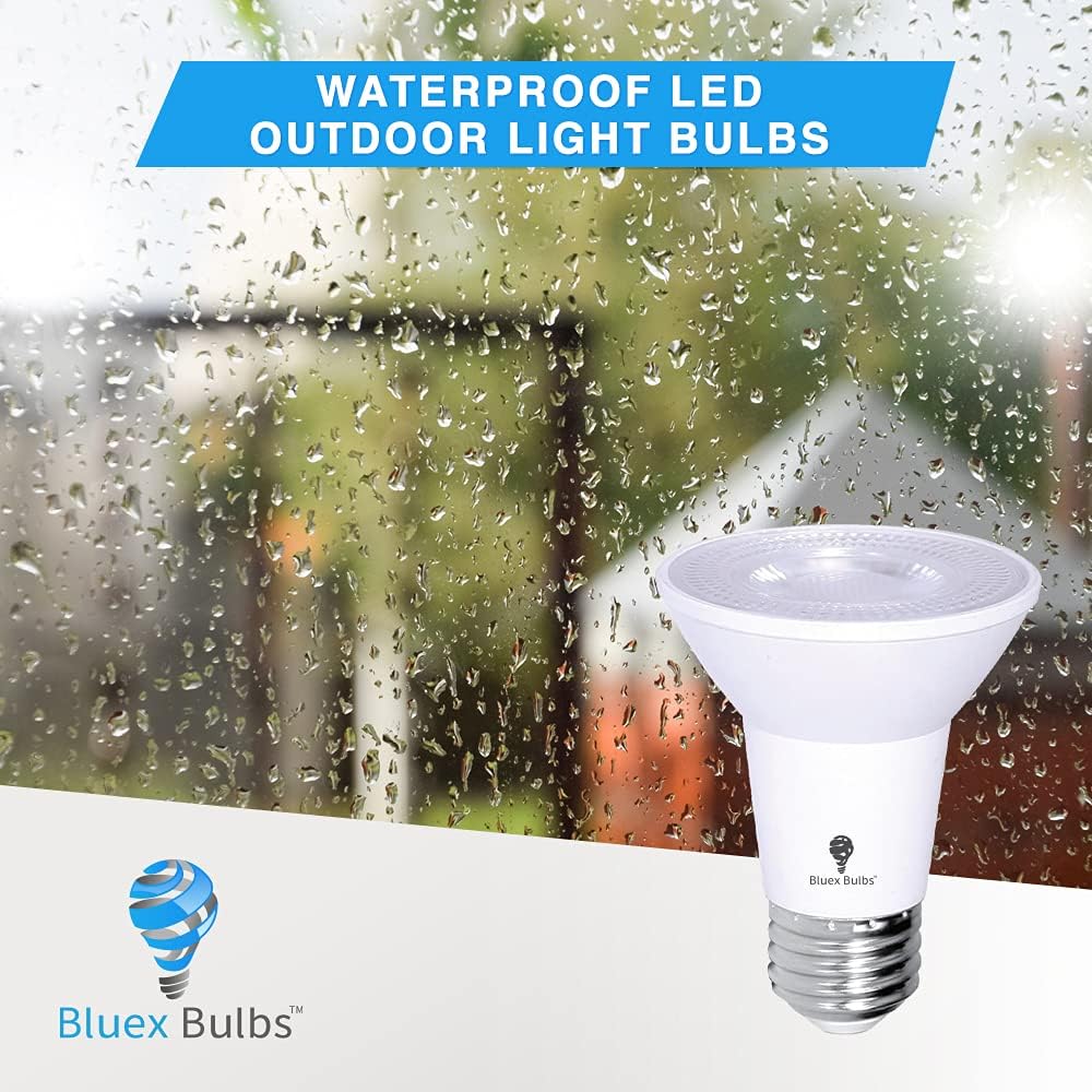 PAR20 LED Flood Dusk to Dawn Light Bulbs Outdoor Photocell Sensor 8W 65 Watt Equivalent 700Lumens Waterproof E26
