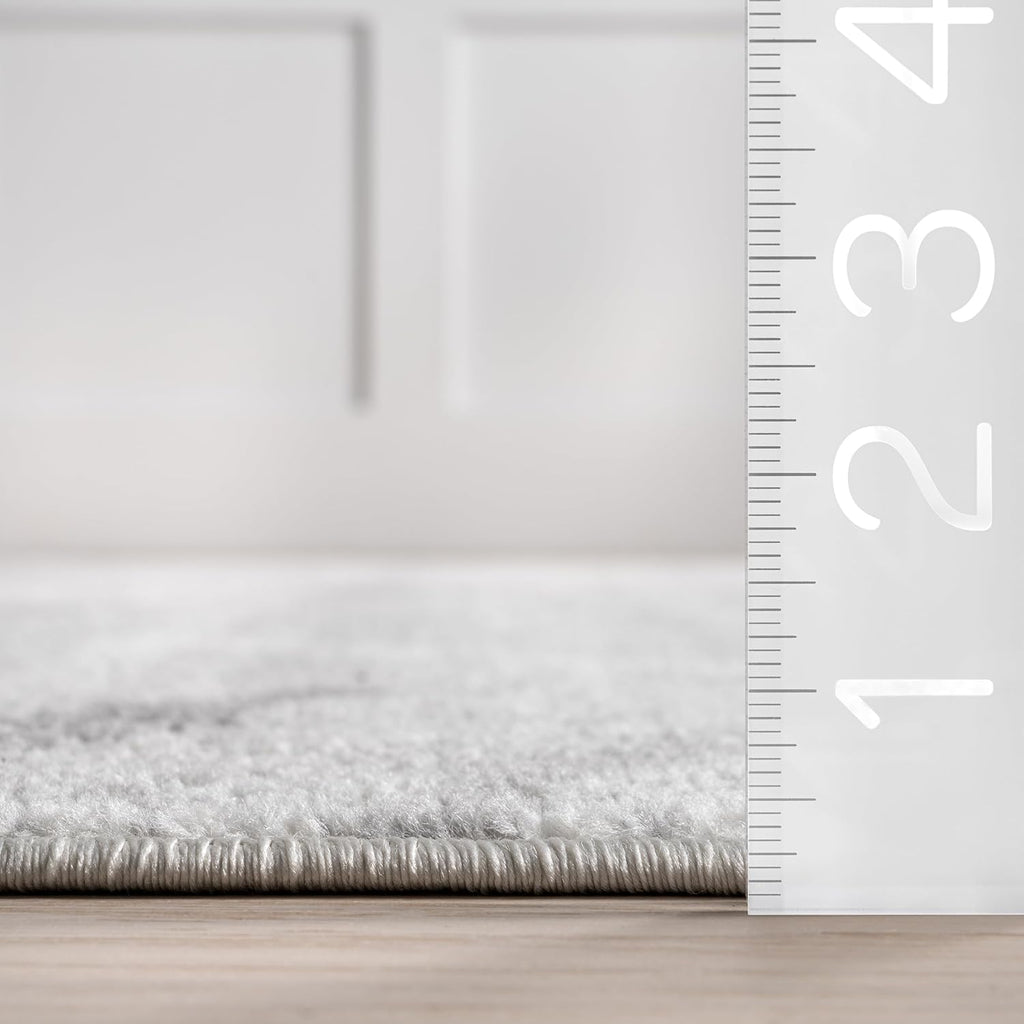 5x8 Thigpen Grey/Off-White, 5' x 8', Soft and Cozy, High Traffic, Stain Resistant, Easy Clean, Non-Shed, Durable Area Rug