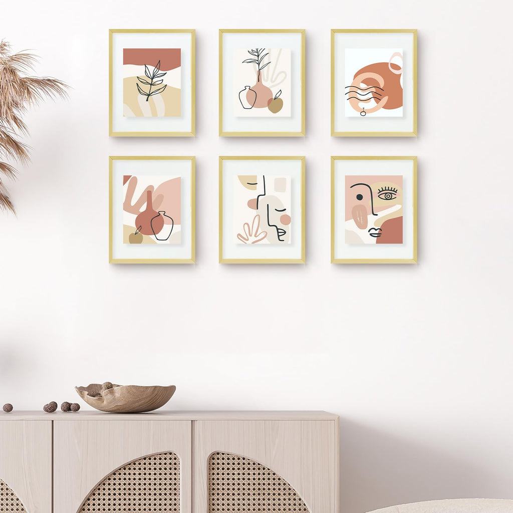 8x10 Gold Aluminum Floating Picture Frame, 3 Pack