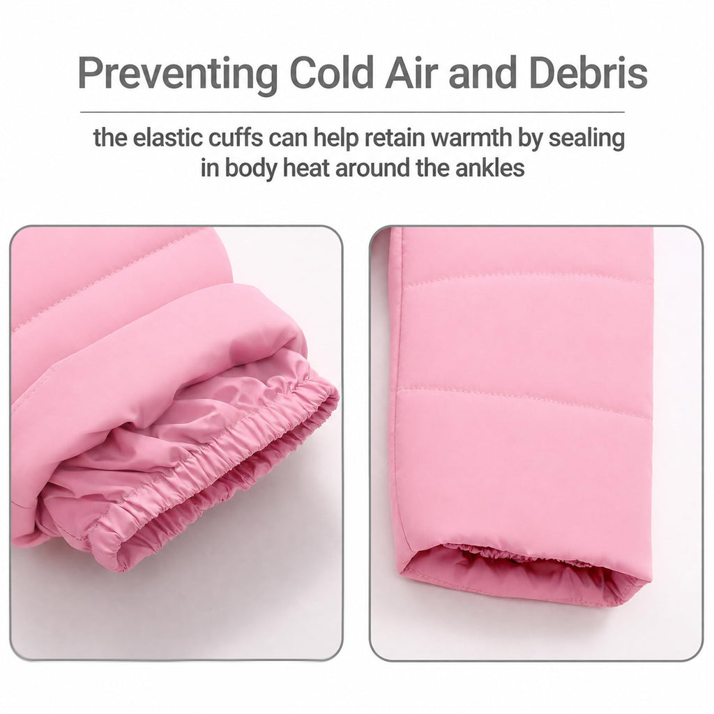 Kids Piece Snowsuit Puffer Jacket and Snow Pants Pink Square