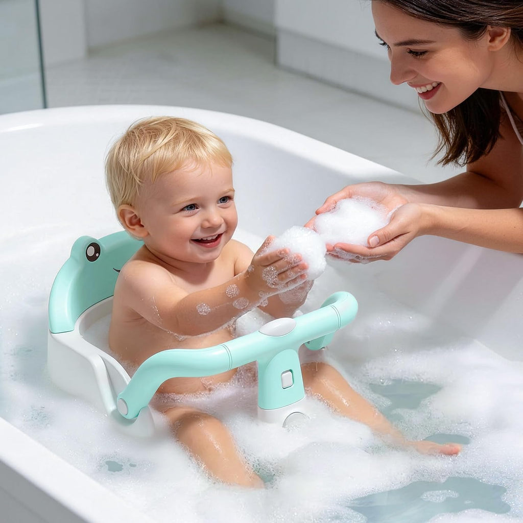Bath Seat for Babies 6 Months & Up, Non-Slip Toddler Bath Seat with Suction Cup, Safe and Comfortable Portable Infant