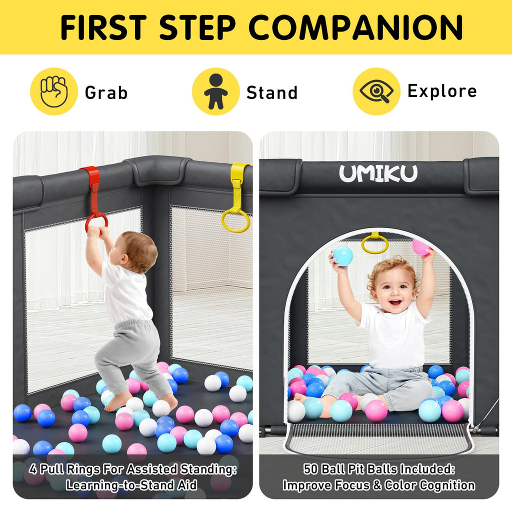 Playpen Play Pen Foldable Playpen for Babies and Toddler 2 Entry 50X50