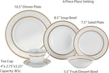 Lorenzo Amelia 57-Piece Dinnerware Set, Service for 8