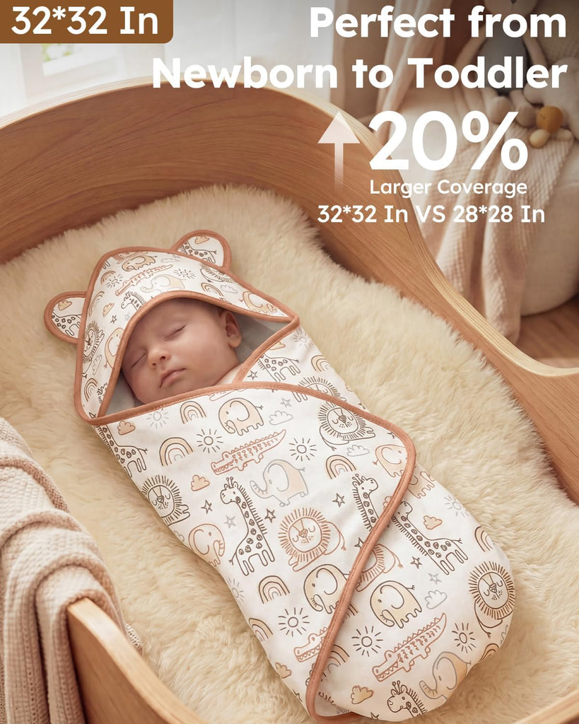 Hooded Baby Towels for Newborn 100% Organic Cotton Baby Bath Towel with Hood for Babies, Infant, Toddler and Kids