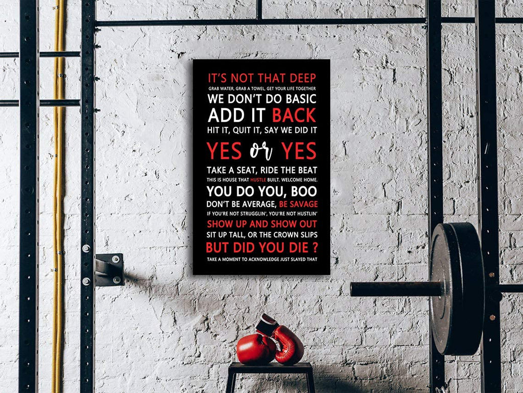 Mixed Quotes Fitspiration Motivational Quotes Print Canvas Wall Art • Inspirational Poster Artwork Modern Home Decor