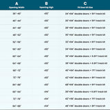 30in x 84in Double Glass Sliding Barn Door with 5FT Bypass Sliding Barn Door Hardware Kit, 5-Panel F