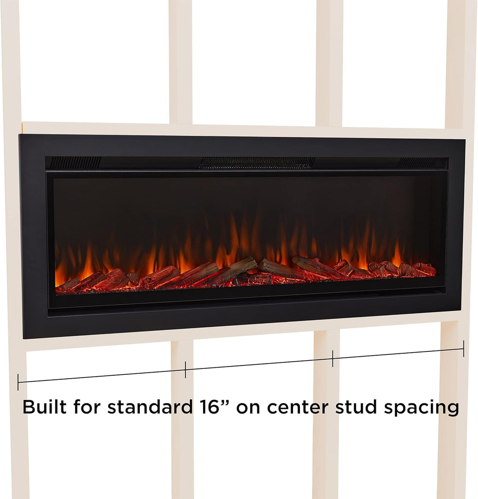 49" Wall-Mount or Recessed Electric Fireplace Insert
