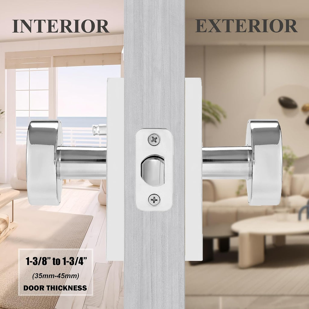Polished Chrome Door Knobs Privacy Door Knobs Interior with Lock