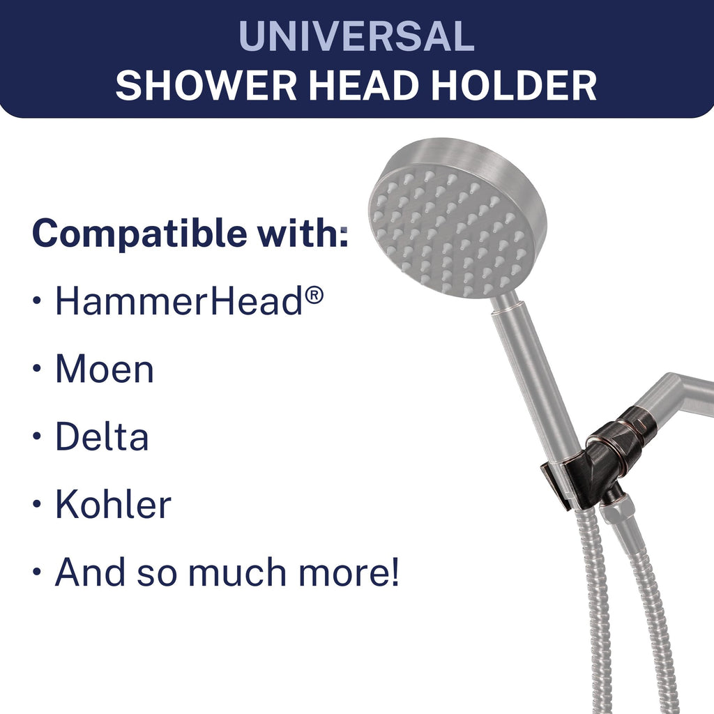 Metal Shower Head Holder for Handheld, Adjustable Wall Bracket