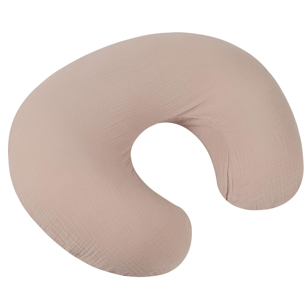 Muslin Nursing Pillow Cover, 100% Cotton, Soft & Breathable, Blush