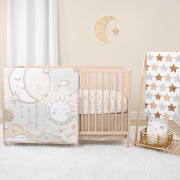5 Piece Baby Crib Bedding Set for Boys & Girls - Newborn, Infant & Toddler Nursery Bed Set Decor with Fitted Crib