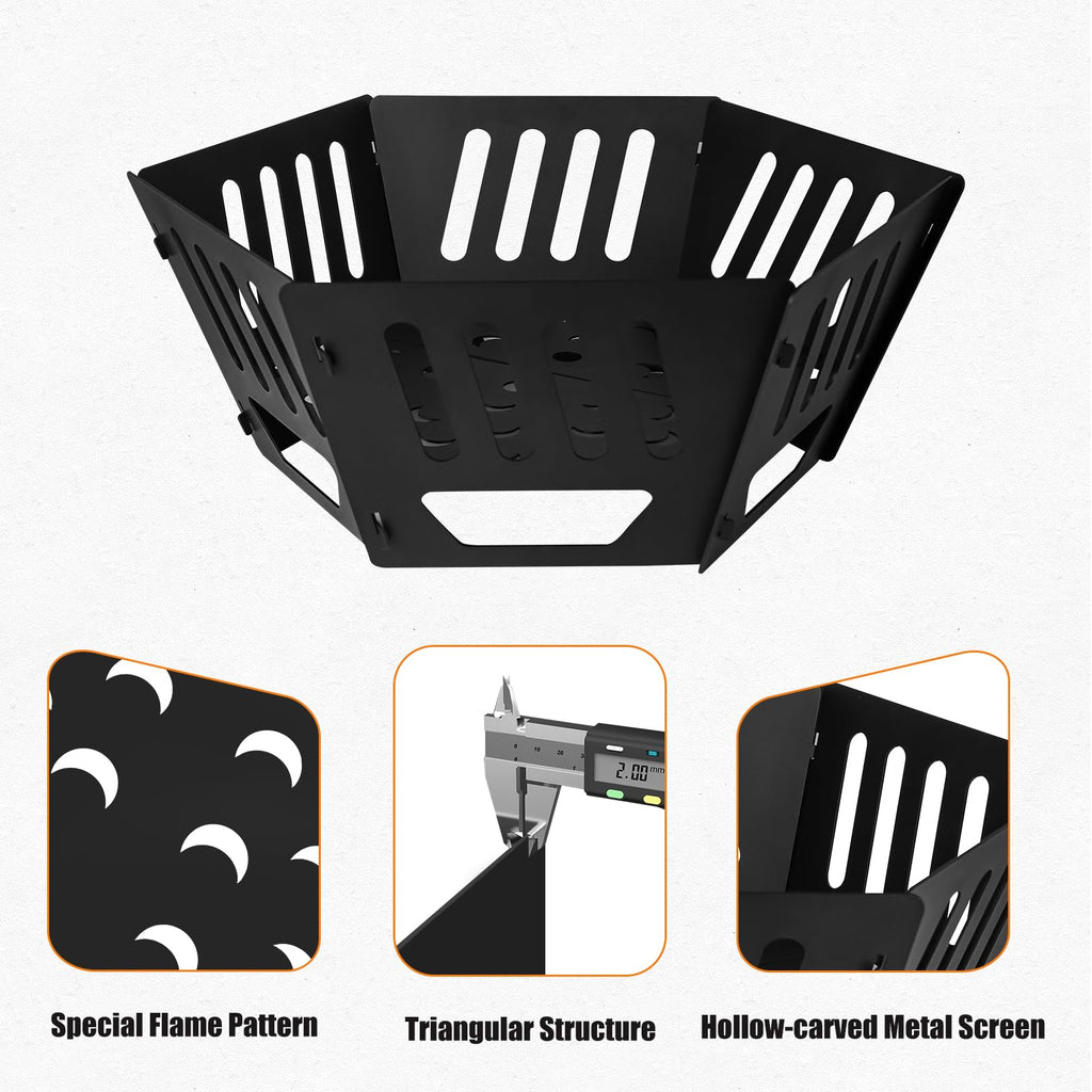 24-Inch Portable Fire Pit with Carry Bag